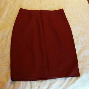 J crew - burgundy pencil skirt